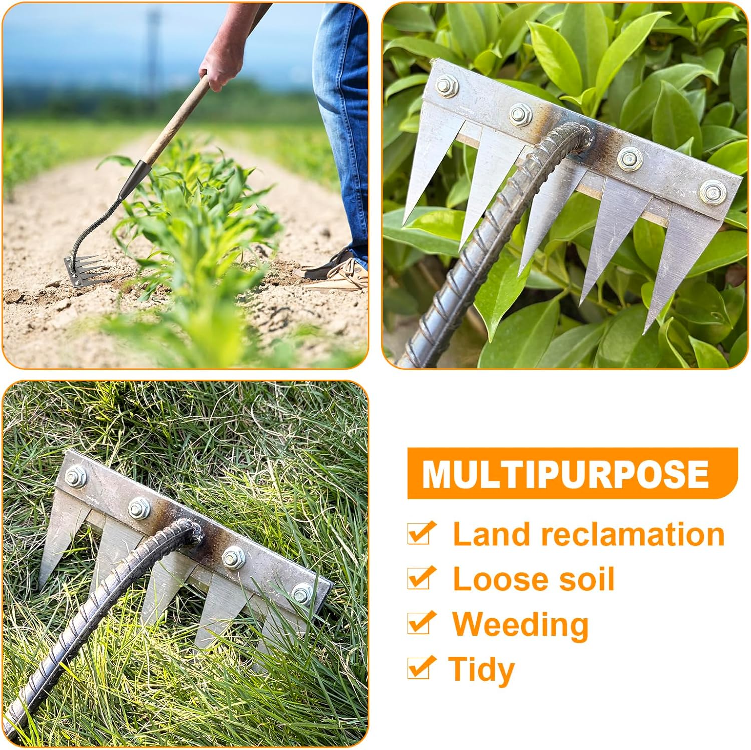 5/6/7/8 Teeth Iron Gardening H - Gardening Tools Hoe review and price