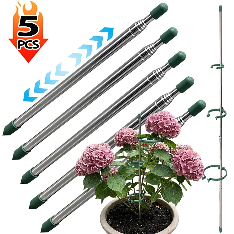 5/1PCS Retractable Plant Suppo - Gardening Tools Hoe review and price