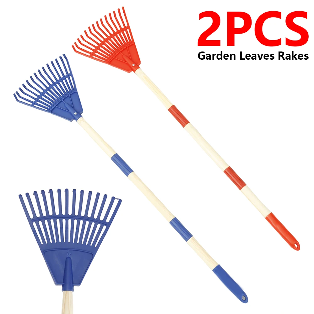 2Pcs Kids Leaf Rake Adjustable - Gardening Tools For 8 Year Olds review and price