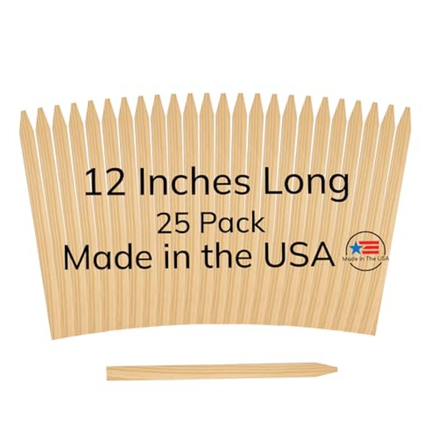 25 Pack Wooden Garden Stakes,  - Garden Row Marker review and price