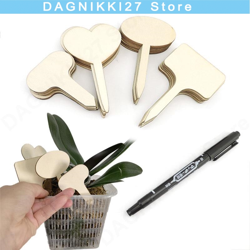 10x T-Type Wooden Plant Labels - Gardening Tools Wooden review and price