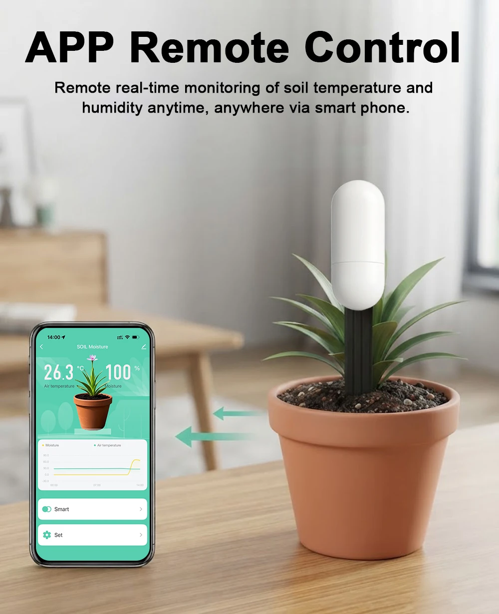 Tuya Zigbee Temperature Humidi - Moisture Meter Plant review and price